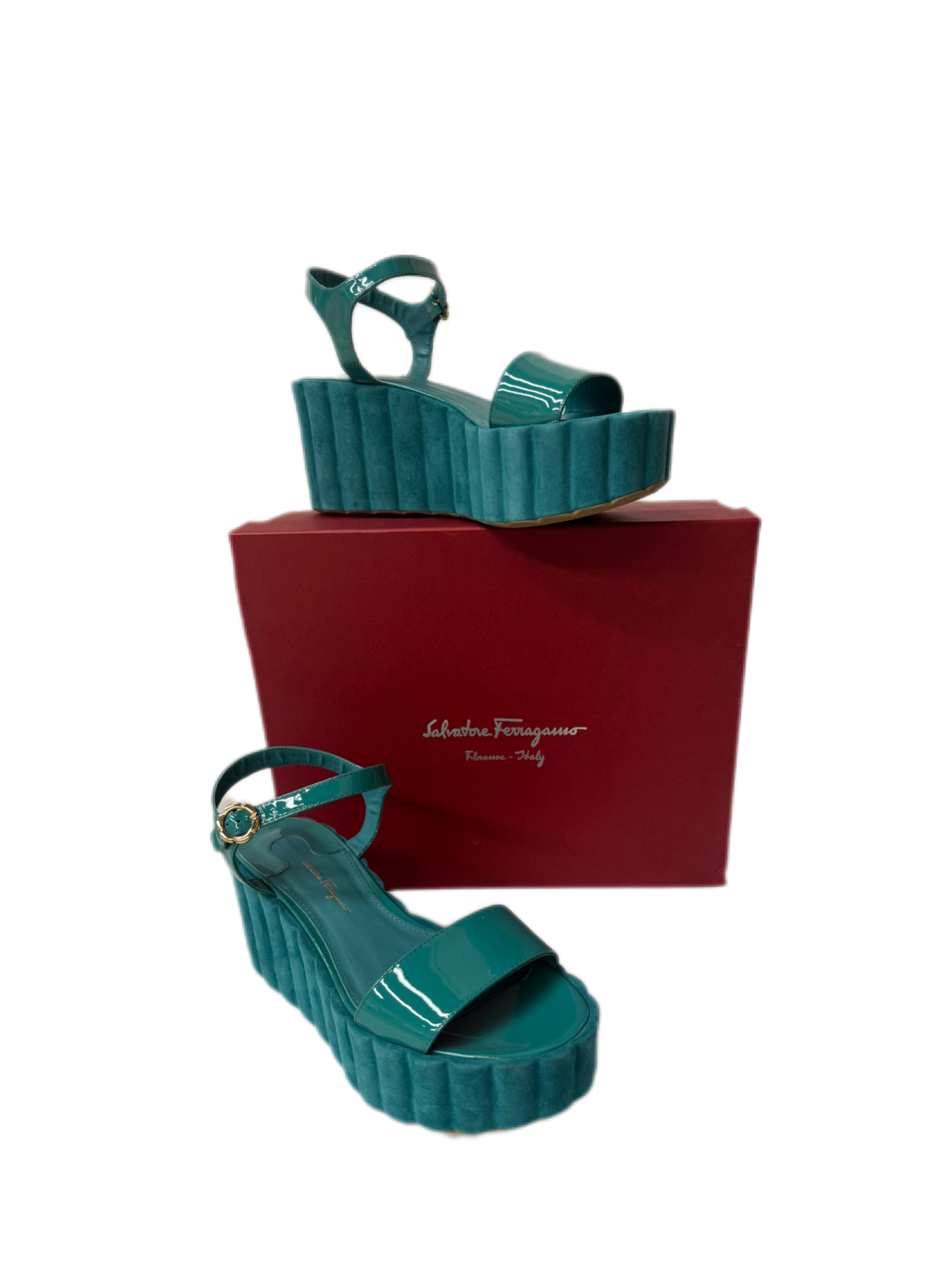 SALVATORE FERRAGAMO Jade Vine Tropea Platform Sandal — Vicki's Secret